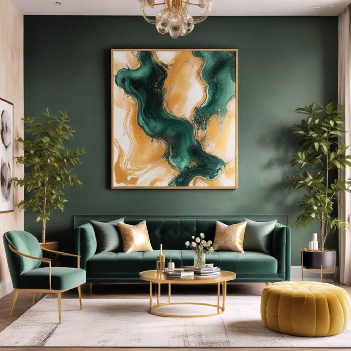 luxury gold accent wall art