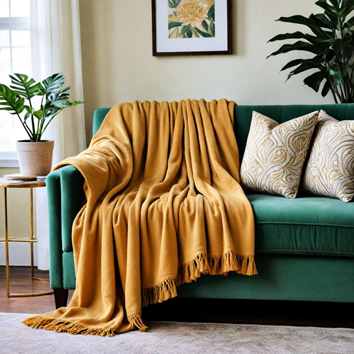 luxury gold throw blanket