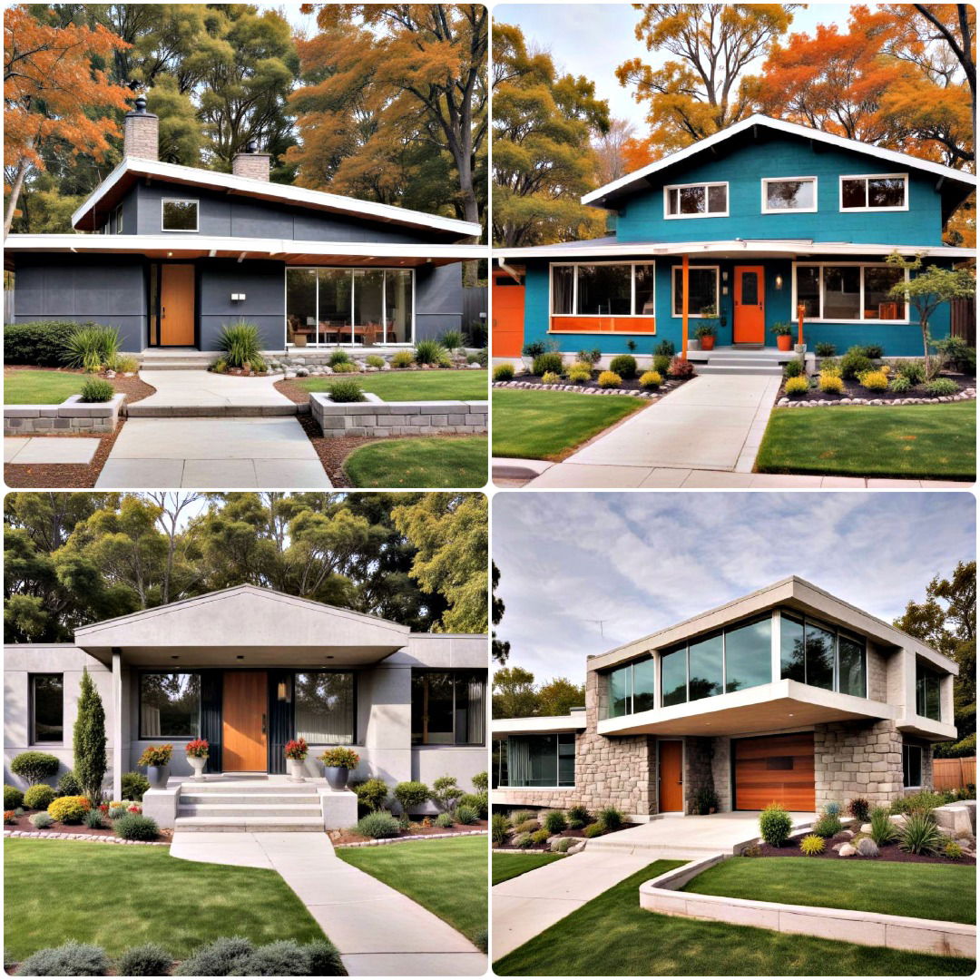 30 Mid-Century Modern Exterior Home Ideas To Copy