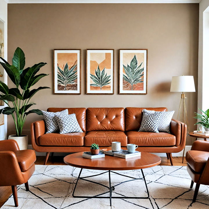 mid century modern living room