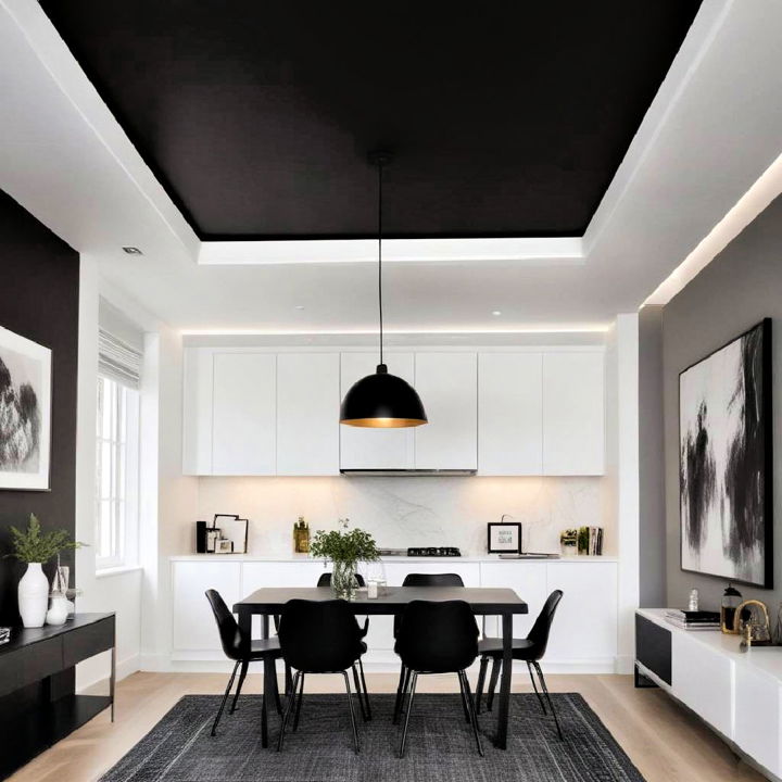 minimalist black flush ceiling