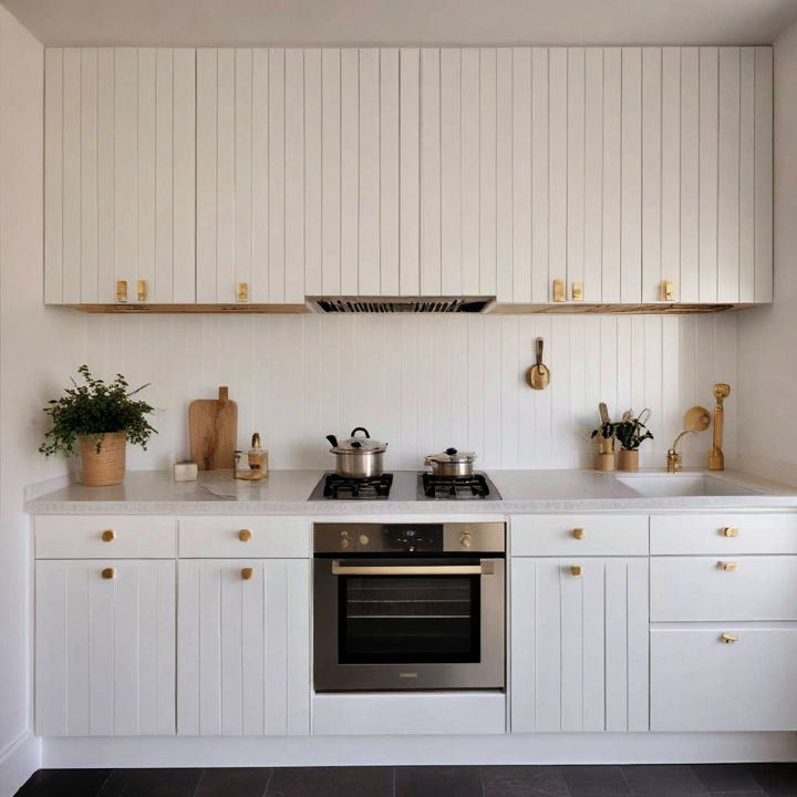 minimalist scandinavia inspired slatted cabinets