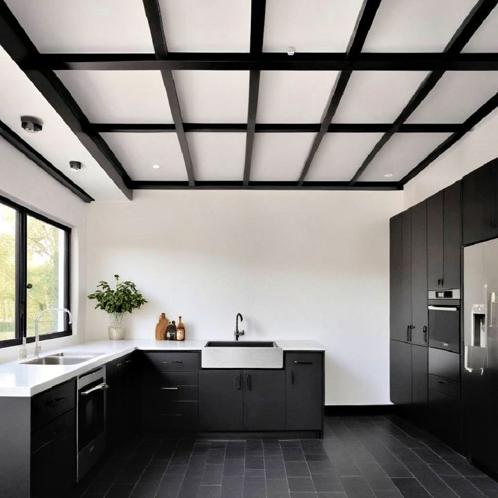 modern black beam ceiling