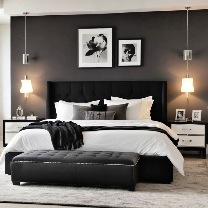 modern black furniture bedroom