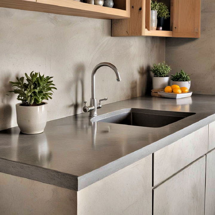 modern concrete countertop