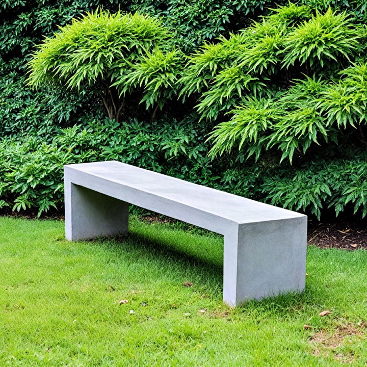 modern contemporary concrete bench