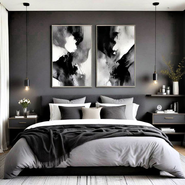 modern dark grey artwork