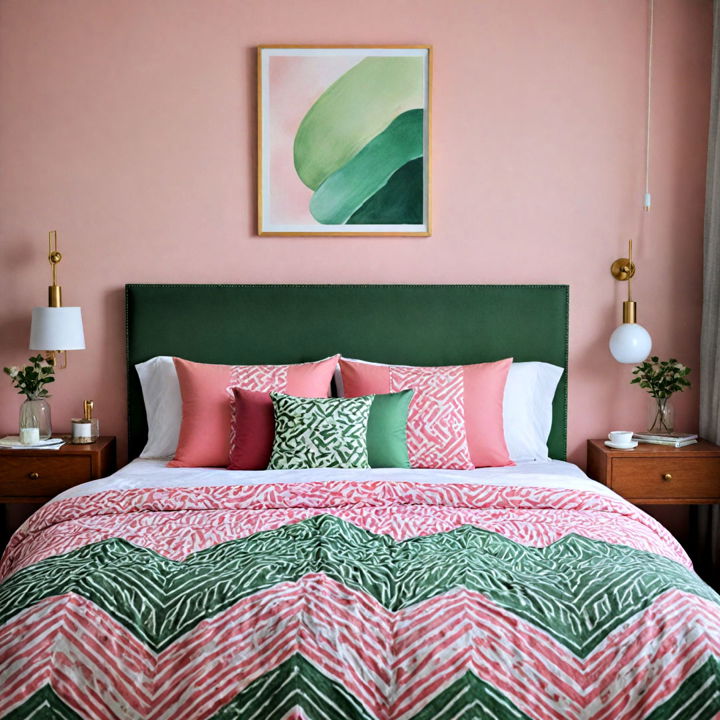 modern geometric patterns bedroom decor