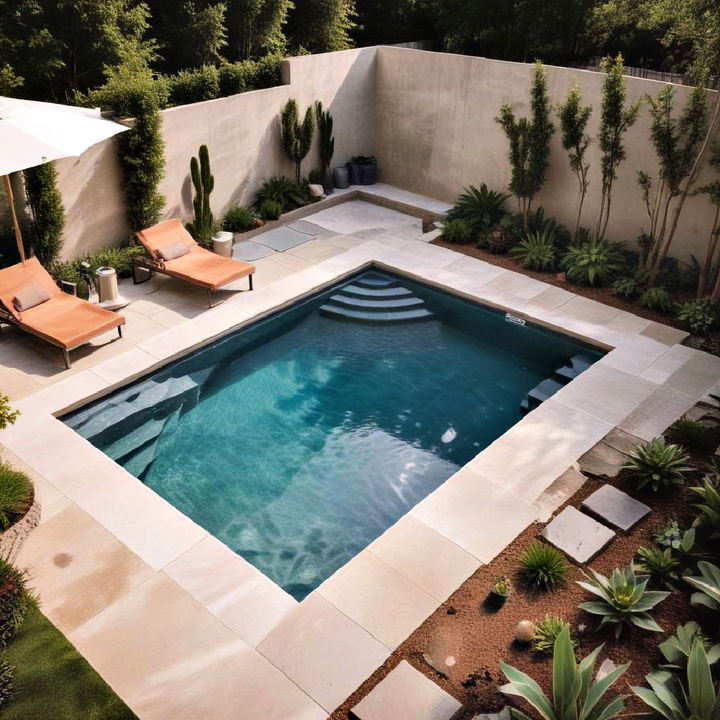 modern geometric pool