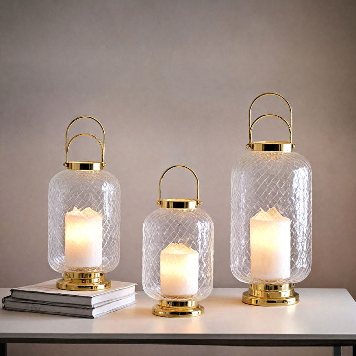 modern minimalist acrylic lanterns