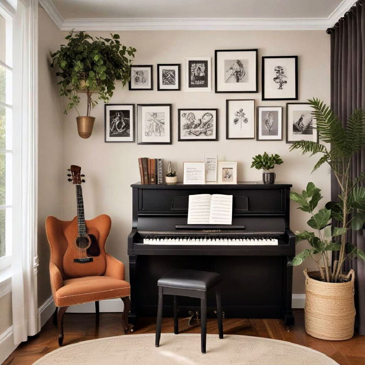 music corner to encourage creativity