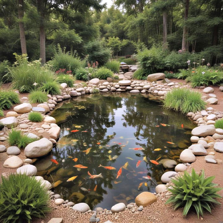 naturalistic pond for yard