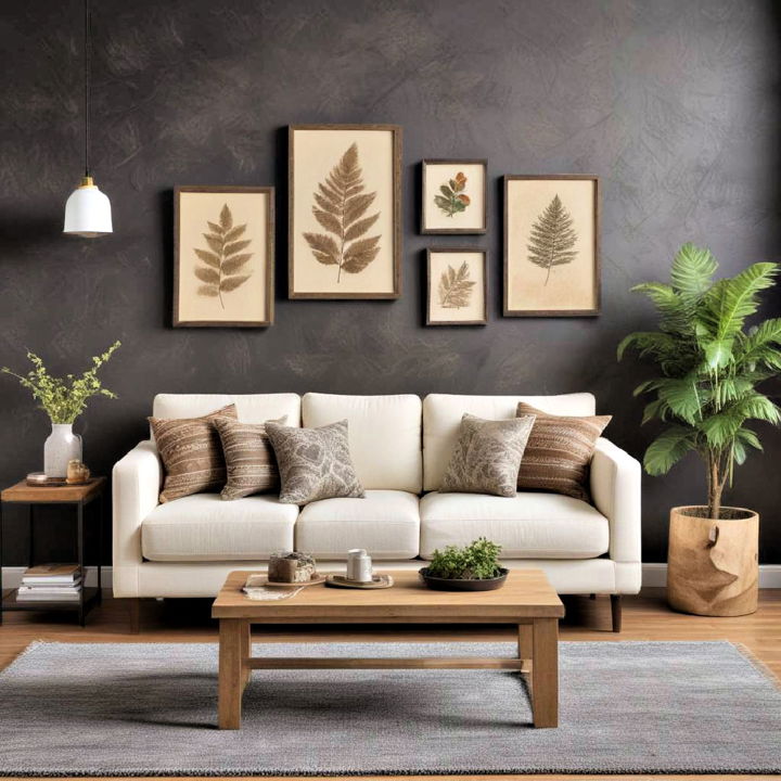 nature inspired décor for living room