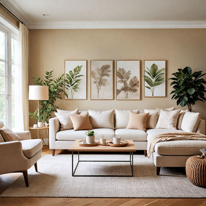 neutral colors beiges for living room