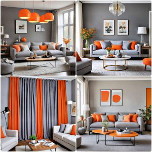 orange and grey living room ideas