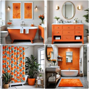 orange bathroom ideas