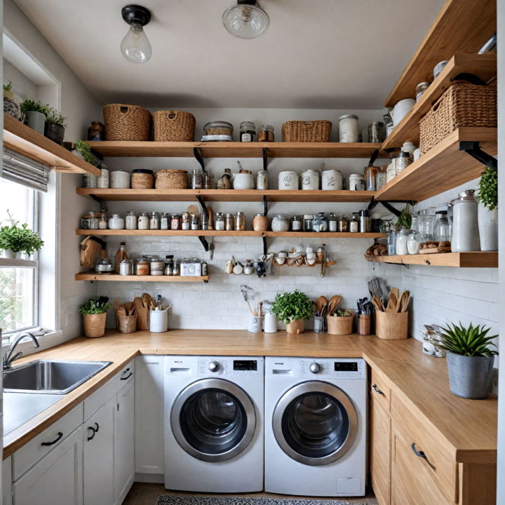 overhead storage for utility room