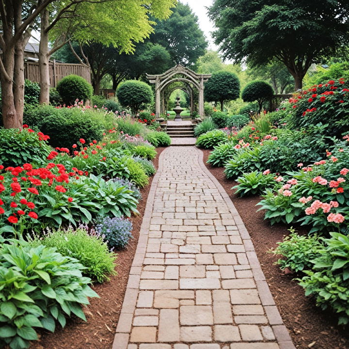 pathway and walkway for formal garden