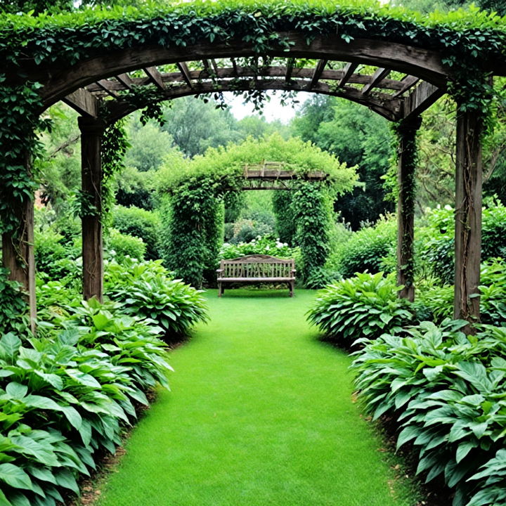 pergola and arbor for formal garden