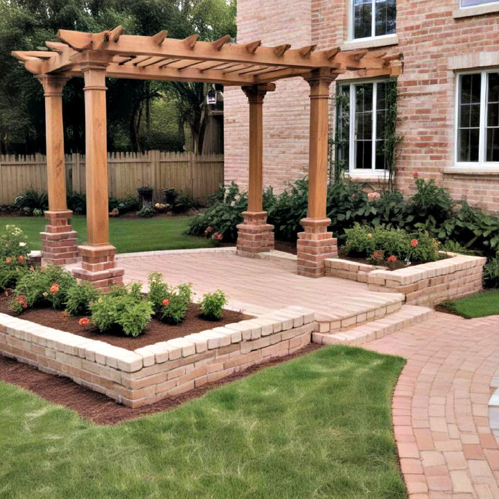 pergola with brick footings