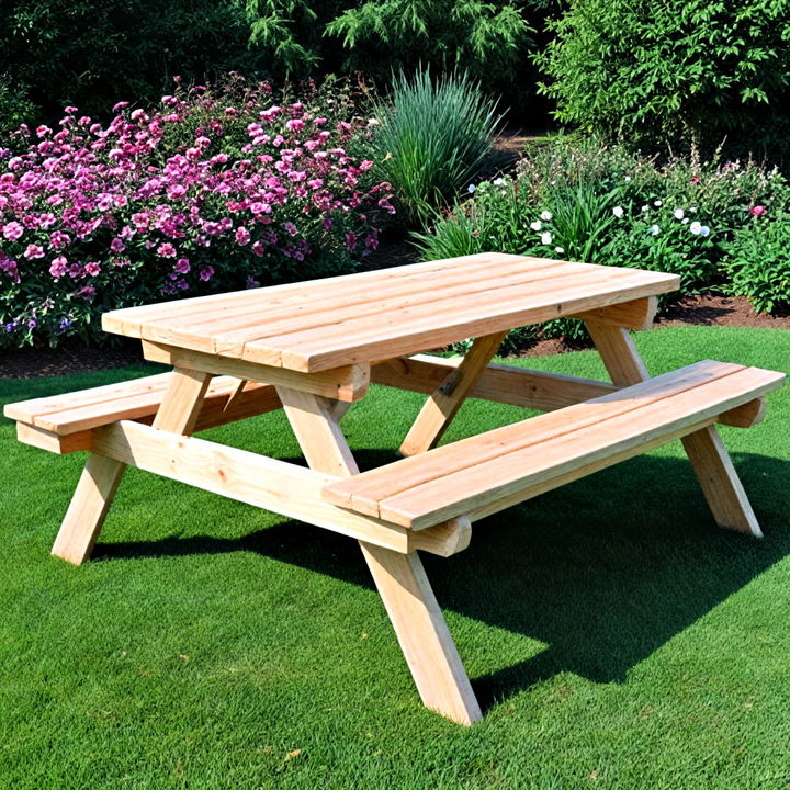 picnic table bench for outdoor dining and gatherings