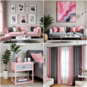 pink and grey living room ideas