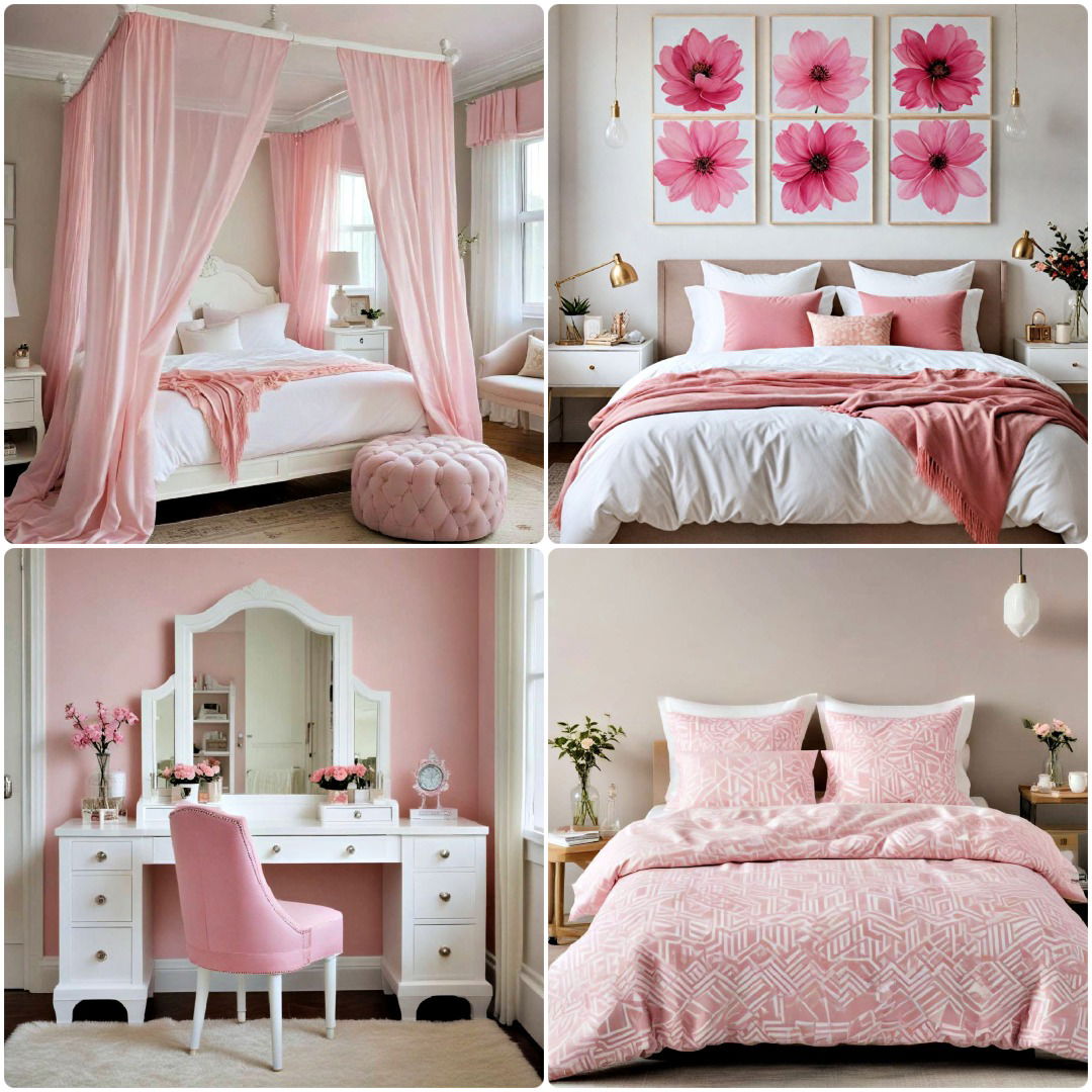 20 Pink and White Bedroom Ideas You'll Adore