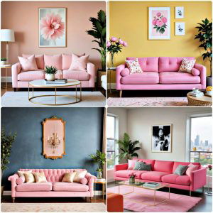 pink couch living room ideas