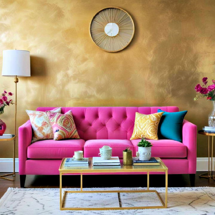 playful hot pink couch