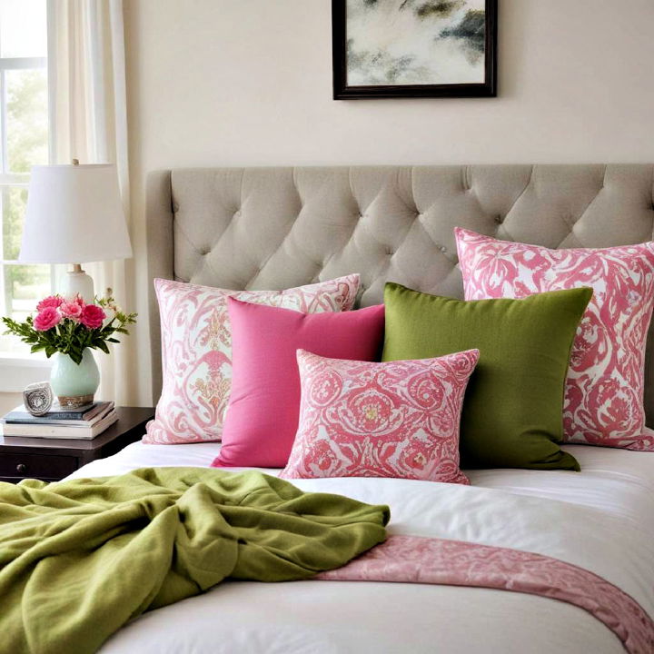 pop of color with accent pillows