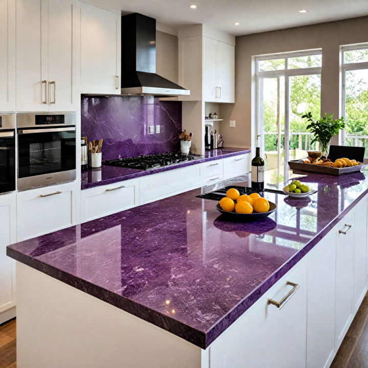 purple countertop for kitchen