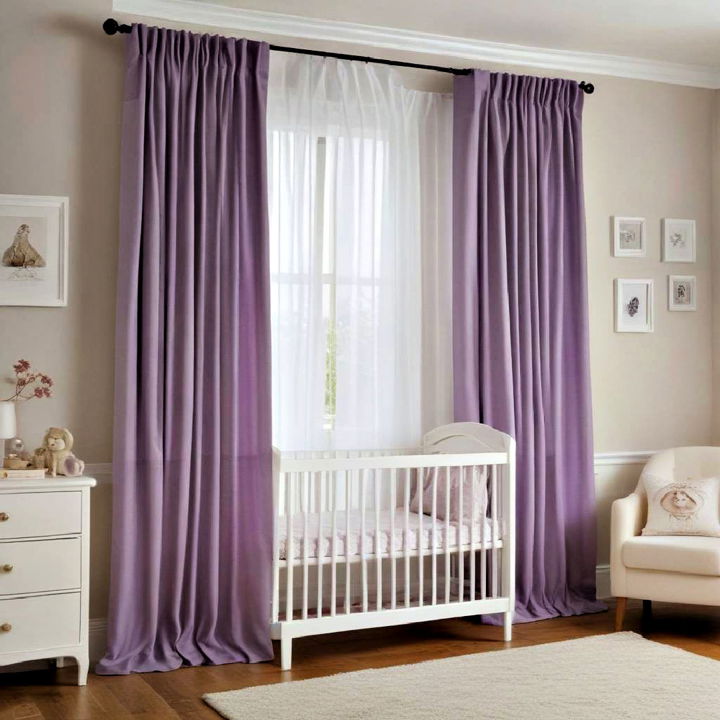 purple curtains for natural light control