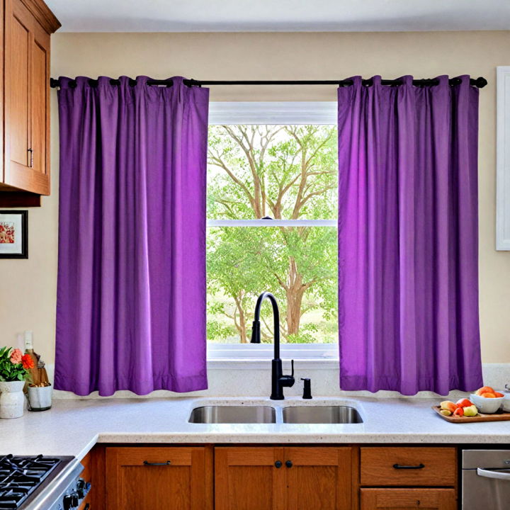 purple kitchen curtains