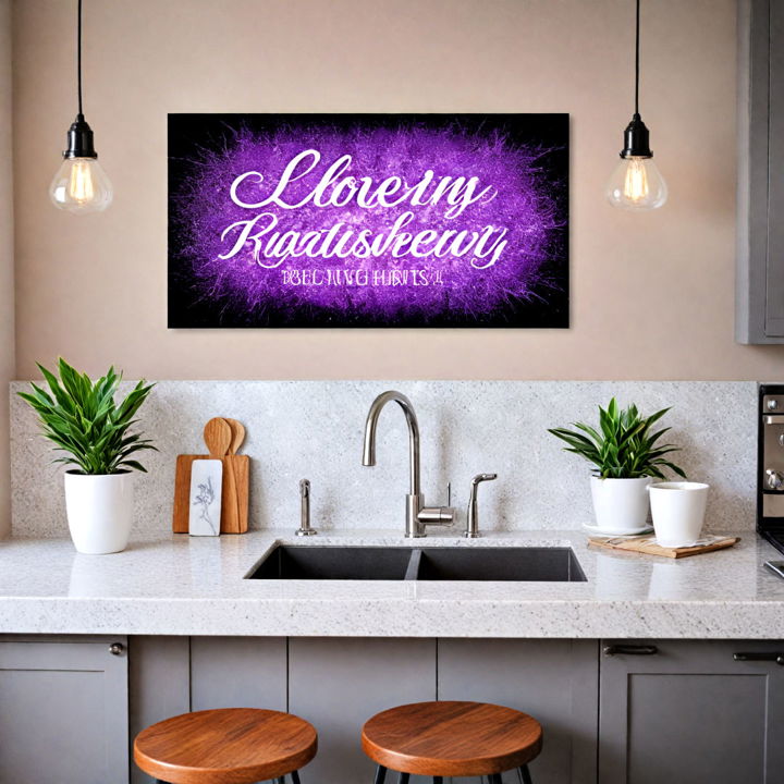 purple kitchen wall art