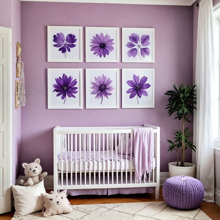 purple themed wall art pieces