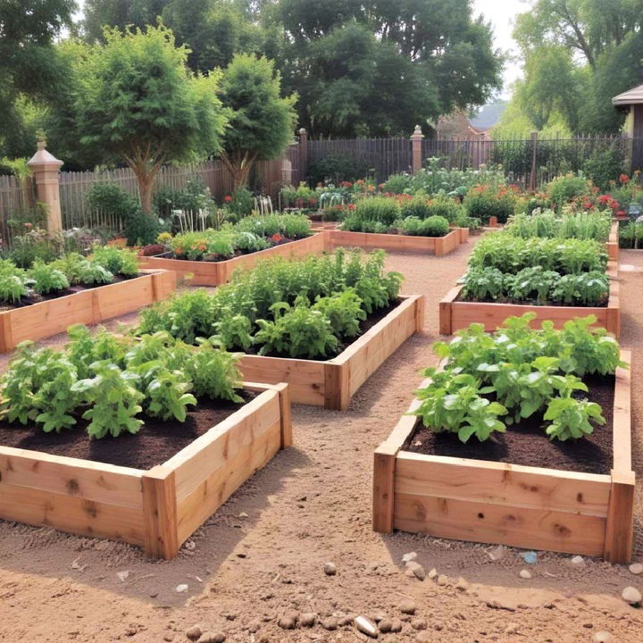 raised beds for formal garden