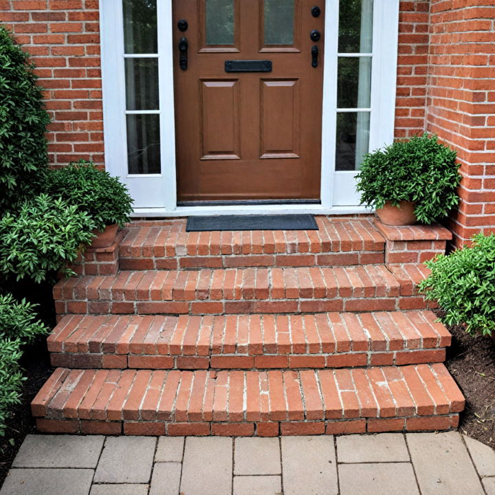 reclaimed brick steps