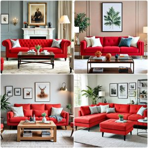 red couch living room ideas