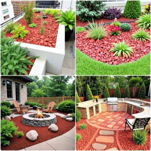 red lava rock landscaping ideas