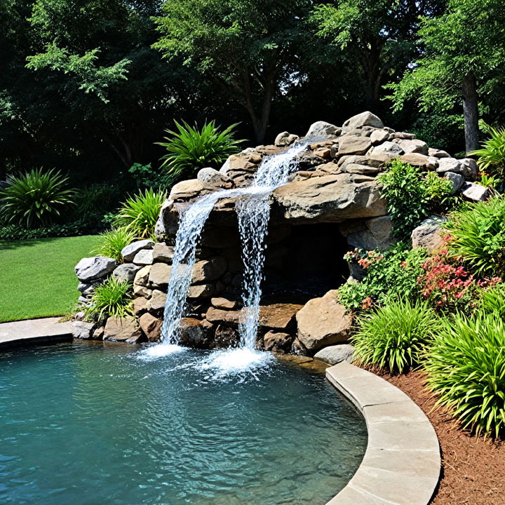 rocky grotto waterfall for small pool