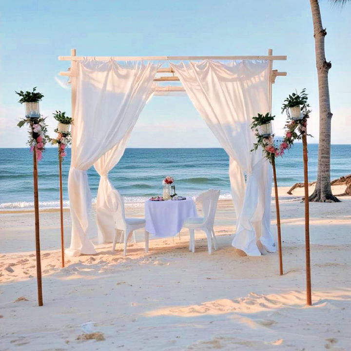 romantic beach wedding proposal