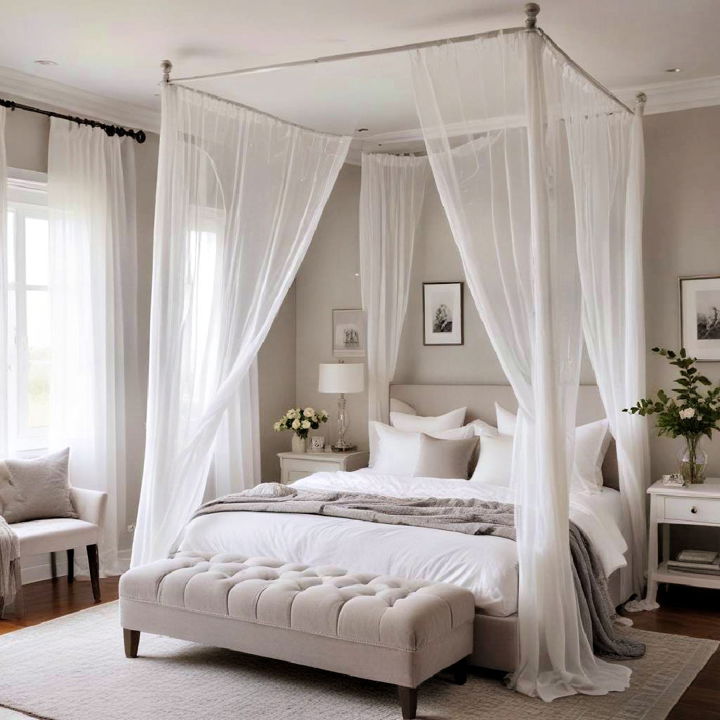 romantic canopy over bed