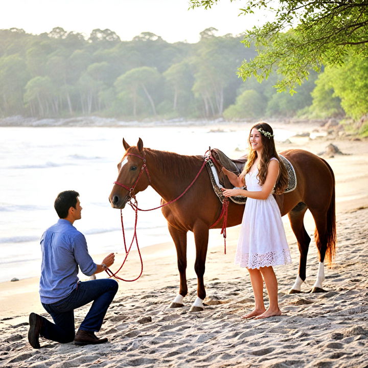 romantic horseback riding proposal