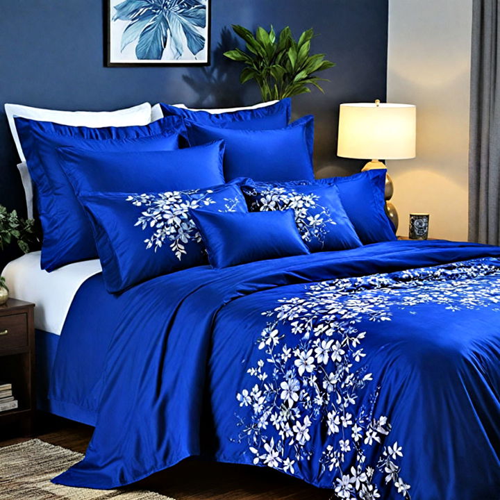 royal blue bedding