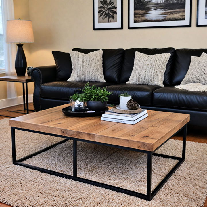 rustic black and brown charm for living room