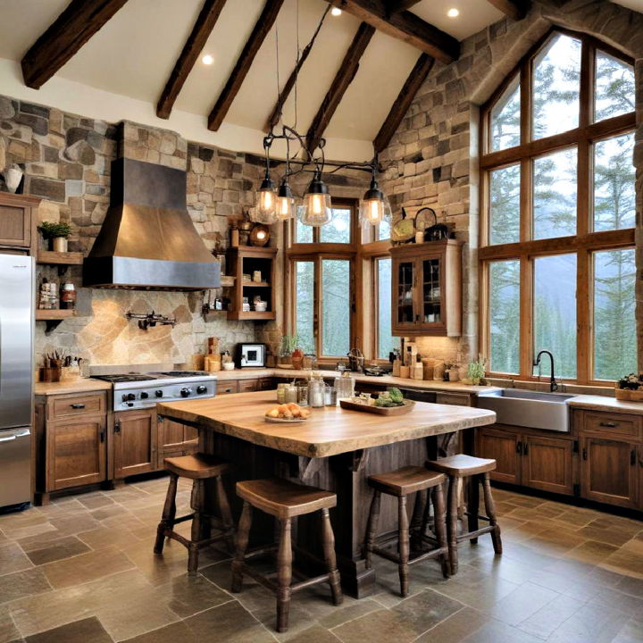 rustic mountain kitchen