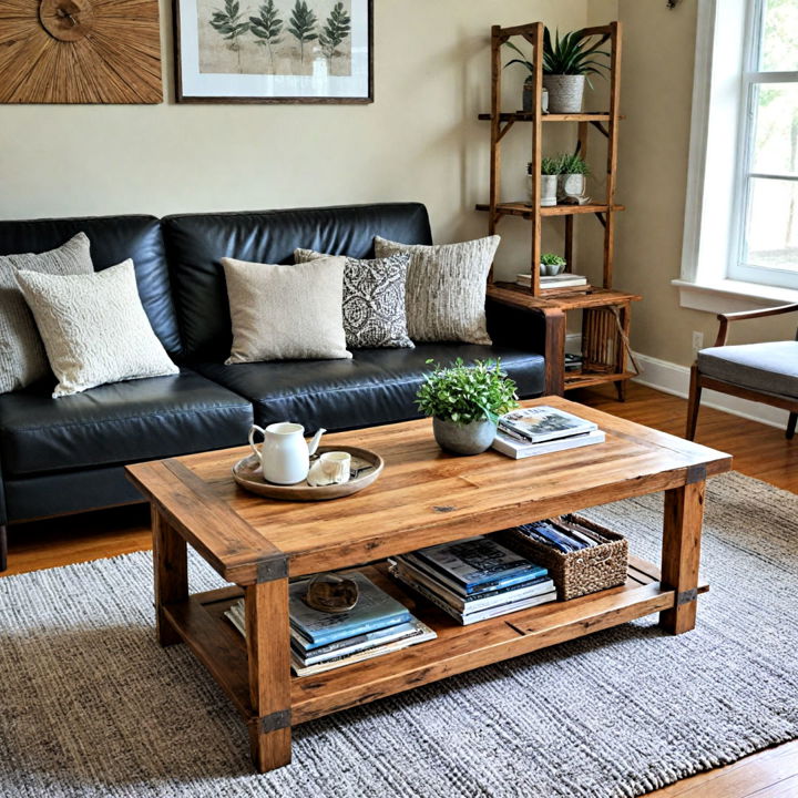 rustic wooden coffee table for any living room