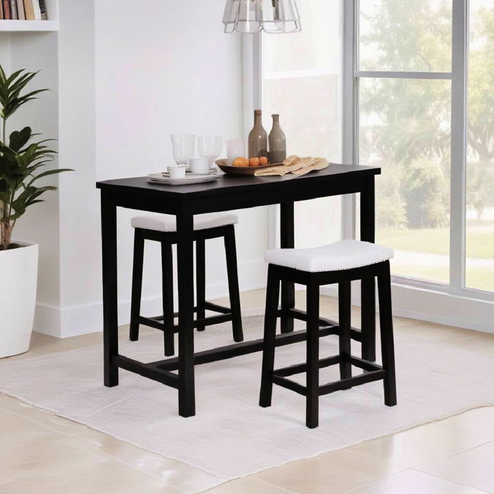 saddle stool table set for small kitchen