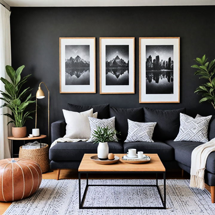 scandinavian black and brown design