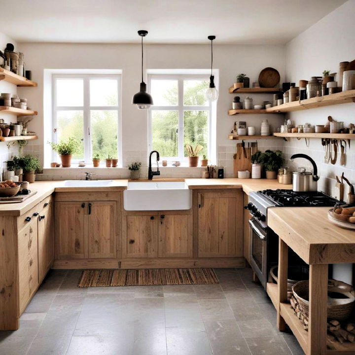 scandinavian rustic kitchen